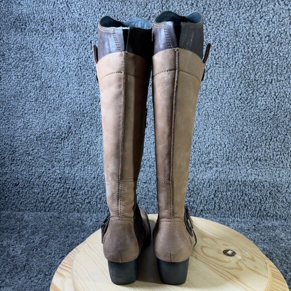 Born Riding Boots Nenna Womens Sz 6.5 Leather Brown Harness Knee High Equestrian - Picture 4 of 10